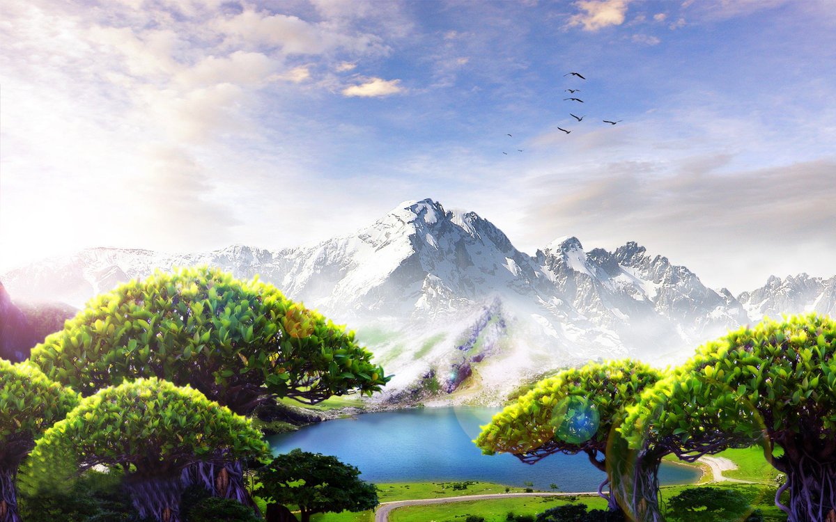 Beautiful 😍 Download Fantasy Wallpapers https://t.co/o0TiJHIf4w Dream Lake  HD Wallpaper #Dream #Lake #tree #Bird #River #Sky #Cloud #Dream #Farm  #Nature #Grass #Lake #DreamyAndFantasy #HDWallpapers #UltraHDWallpapers  #4KWallpapers #Photooftheday ..., image size:1200x750