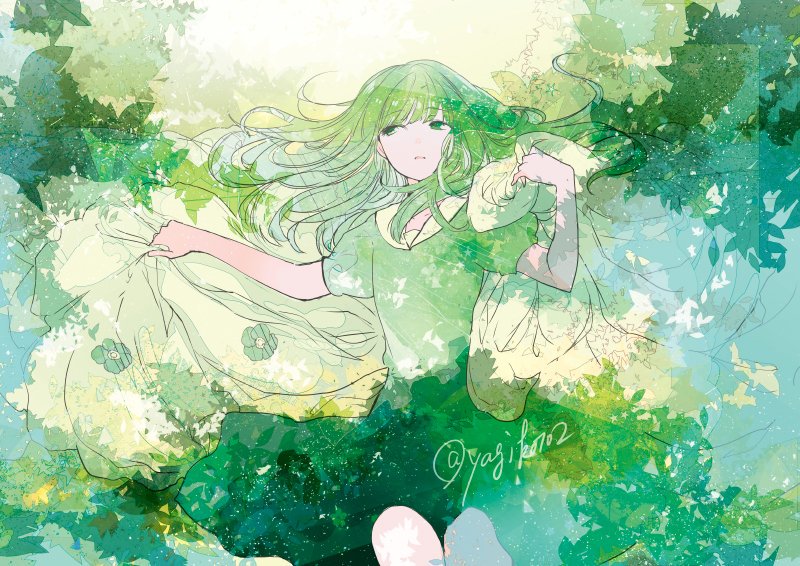 Green Aesthetic Anime Wildflowers GIF  GIFDBcom