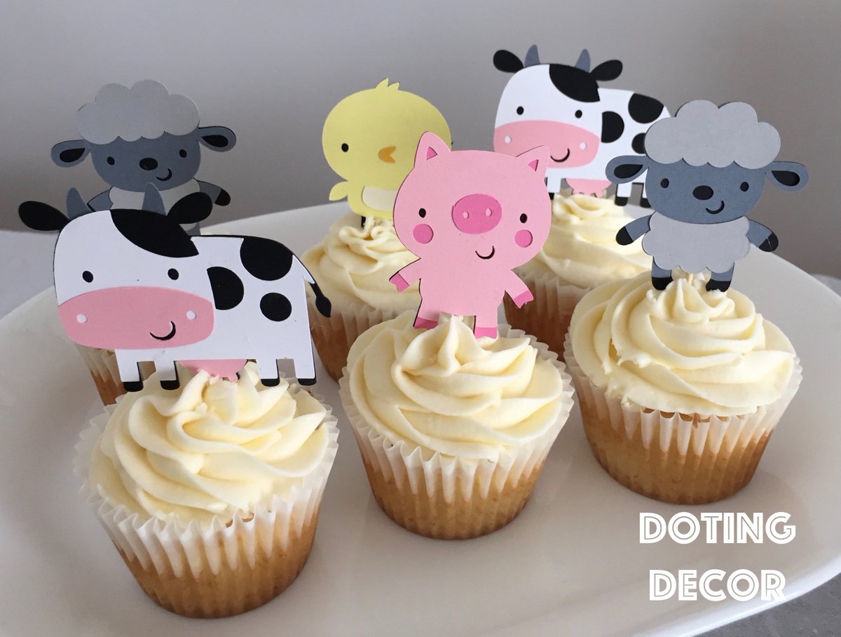 Excited to share the latest addition to my #etsy shop: Farm Animals Cupcake Toppers etsy.me/2KP9Ssh #papergoods #cow #pig #duck #sheep #cupcaketopper #decoration #party #supplies #dotingdecor #canada #custom #madetoorder #etsy #farm #animals