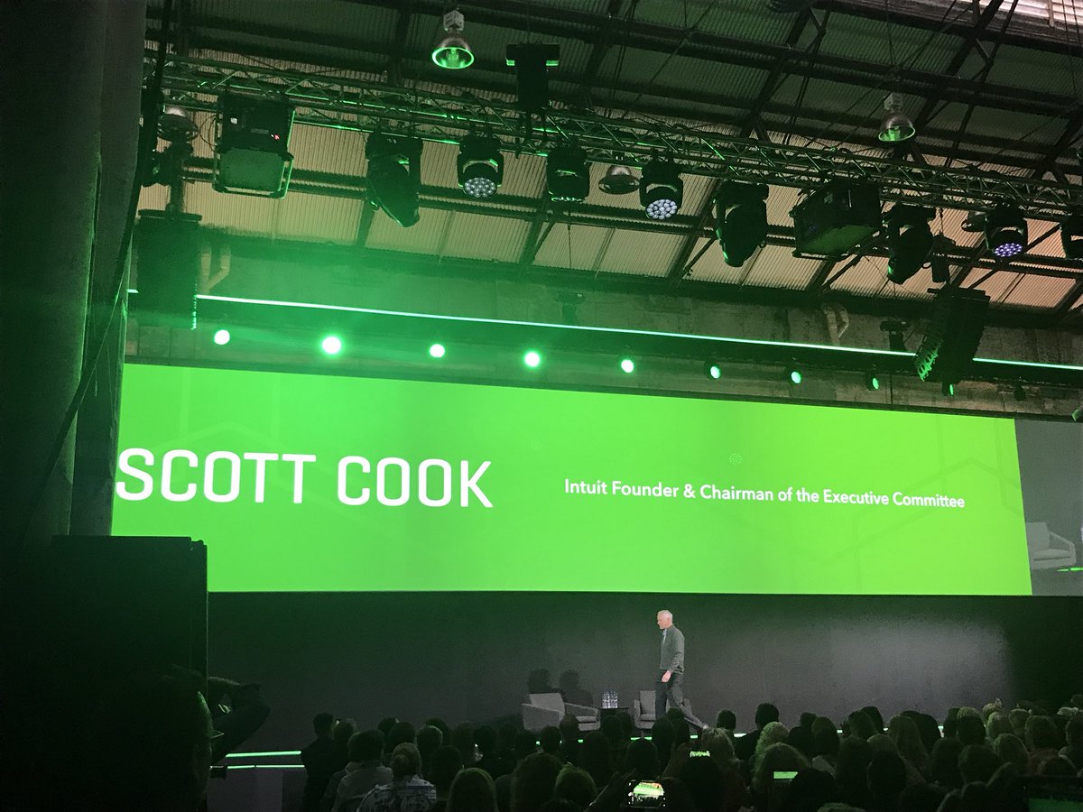 JulesIntuit's tweet photo. Two legends on stage having a chat @QuickBooksAU @MelanieCanva #scottcook #canva #intuit #qbconnect #startup #bootstrap https://t.co/yZZnHuGPlw