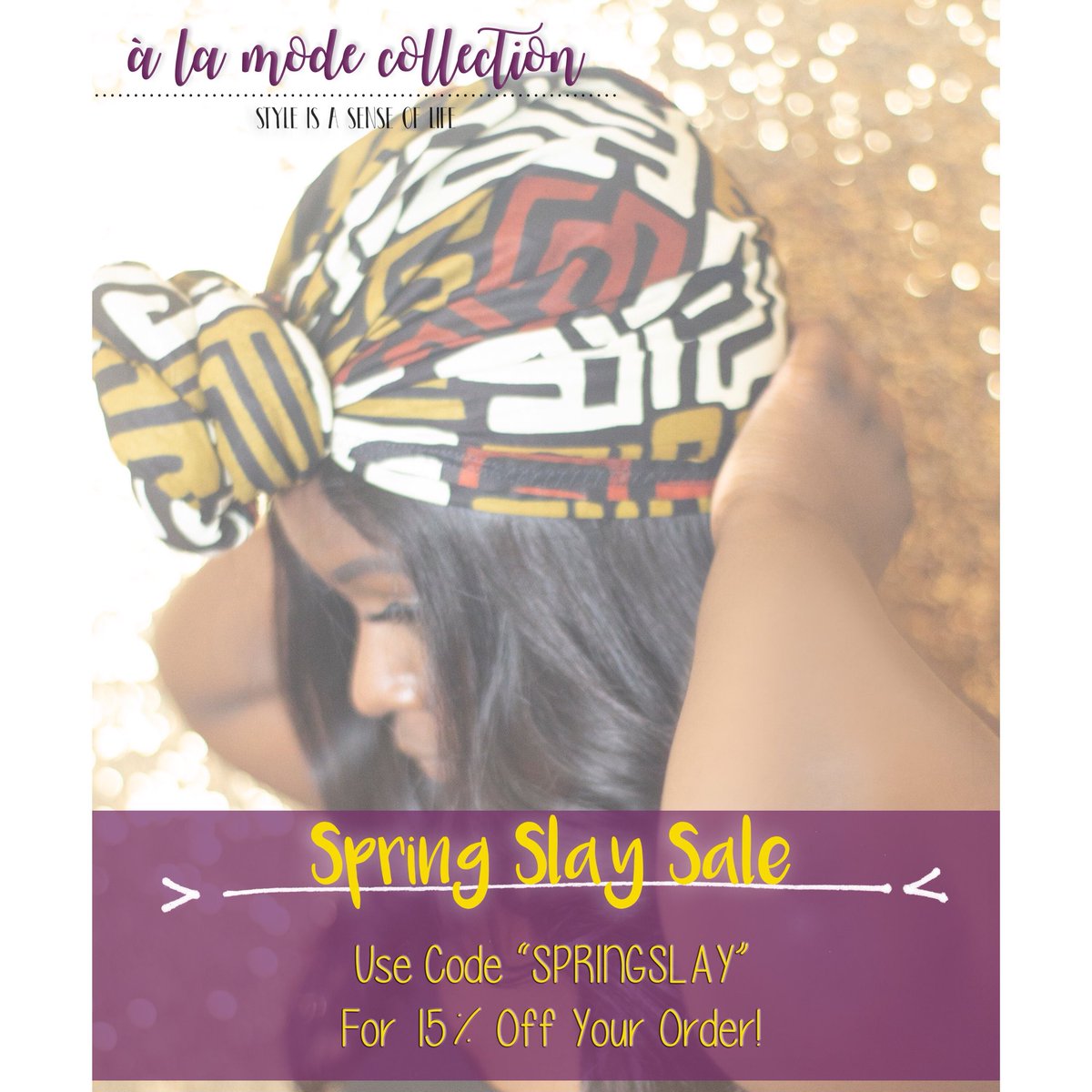 theGEGEeffect's tweet photo. 🌸SPRING SLAY SALE🌸
Let’s brighten up your day with a little Spring Slay! Purchase your shades & headwraps today, use code SPRINGSLAY for 15% off your order! Click the link on our bio to shop! #SummerShades #ALaModeCollection #Sunglasses #Shades #GRANDOPENING https://t.co/EdTwe7INd7