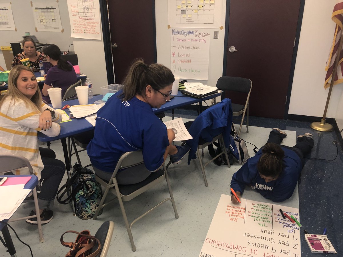 NISD_Learning's tweet photo. Look at what we did today! PK-12 Literacy vertical alignment! Made memories and set expectations for our success! We even celebrated our future success!! We are doing GREAT things @NataliaISD!! https://t.co/qrRTO57B3K
