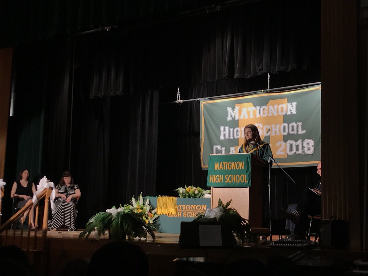 MatignonHS's tweet photo. A #GreatDayToBeAWarrior as the Class of 2018 prepares to graduate, we came together as a Matignon family to celebrate Mass &amp; honor the achievements of this amazing class. Congratulations to all the award recipients &amp; congratulations to the Class of 2018! #ExpectExcellence https://t.co/ucajPvUcPl
