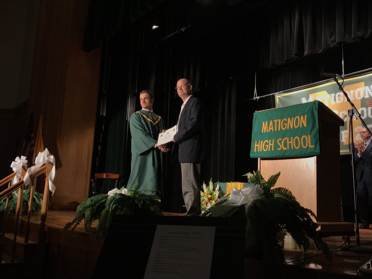 MatignonHS's tweet photo. A #GreatDayToBeAWarrior as the Class of 2018 prepares to graduate, we came together as a Matignon family to celebrate Mass &amp; honor the achievements of this amazing class. Congratulations to all the award recipients &amp; congratulations to the Class of 2018! #ExpectExcellence https://t.co/ucajPvUcPl