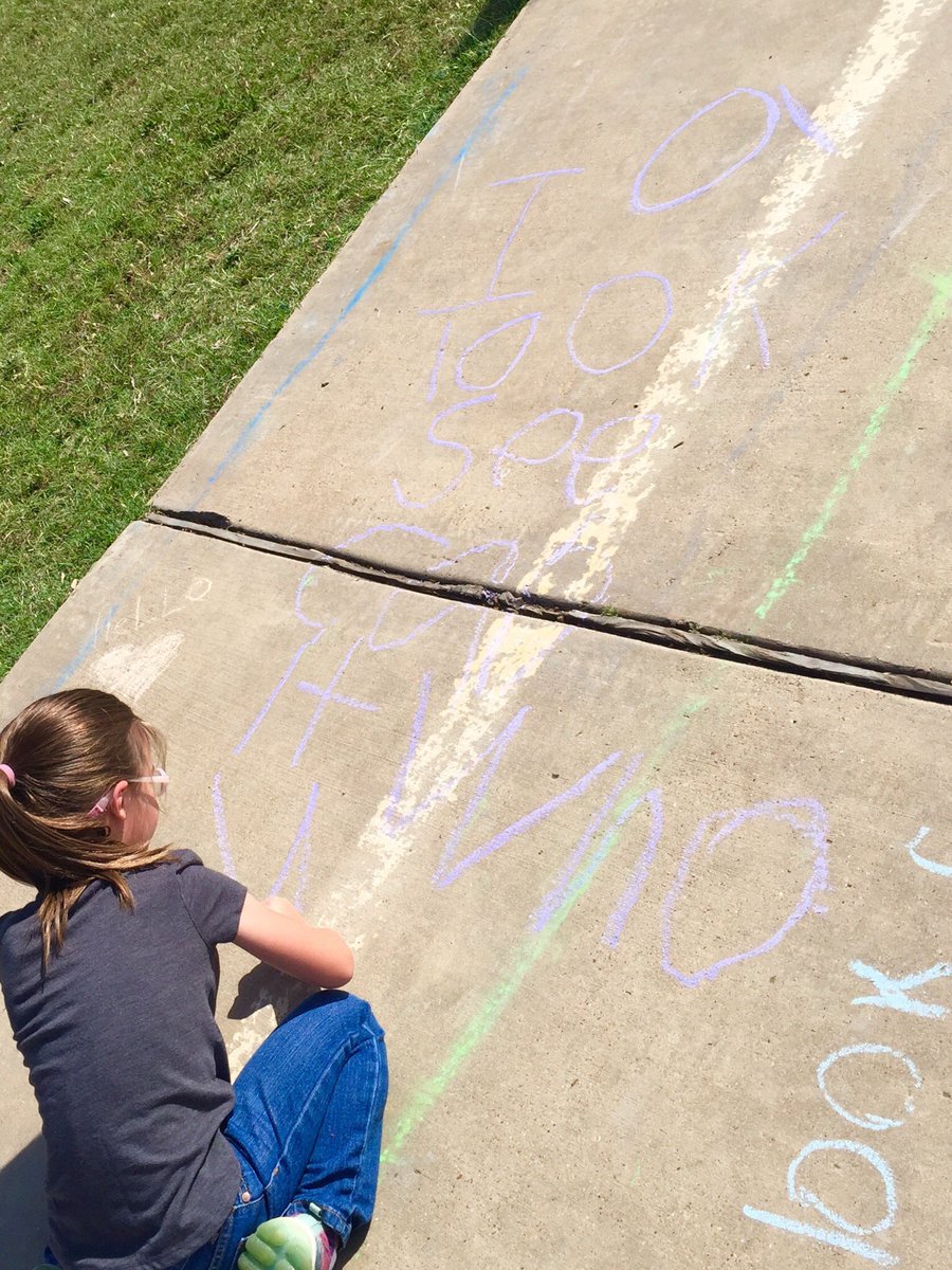 ash_douglass's tweet photo. We took our Kinder sight word review outside today! They love learning so much more when it involves sidewalk chalk:) #WeAreStribling @striblingstars https://t.co/N1i45mgFJc