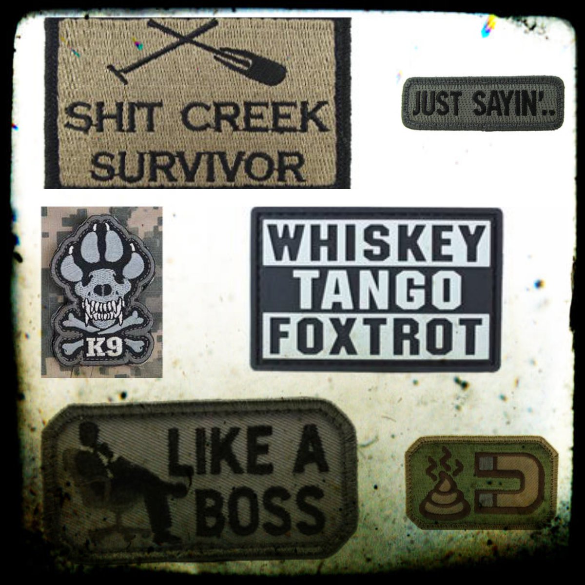 Quonsethut7's tweet photo. Bravers, you seem to enjoy glimpses of life here in the Hut. So I have a little game for you.  Our team gives out patches after missions (usually harassing each other).  Can you tell me which patch belongs to whom and after which mission it was given? #TheBrave #RedeployTheBrave https://t.co/y7UTyW77Ry