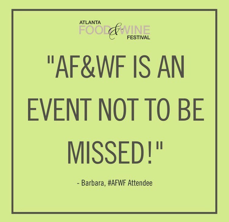 SistahsTravel's tweet photo. #UpNext Atlanta Food &amp; #Wine Festival! #AFWF18 May 31st - June 3rd, 
Don't Miss It! Follow @ATLFoodAndWine for tix
👉🏾👅👀❤️👈🏾
#KnowTheSouth #Foodie #FoodFestival #AtlantaBlogger #MidLifeBlogger #Food #Atlanta https://t.co/lXGPiCPA1m