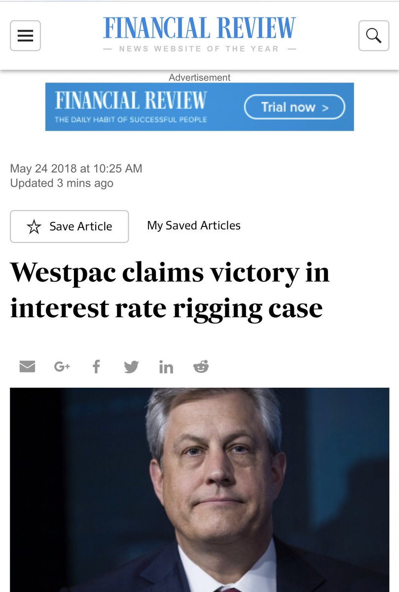 annelisenews's tweet photo. A tale of two headlines! Both are right. It’s just a little complicated... 

We have the breakdown of the Federal Courts BBSW rate rigging decision from the case between ASIC and Westpac on @SkyNewsAust @SkyBusiness https://t.co/P5OhcCfApY