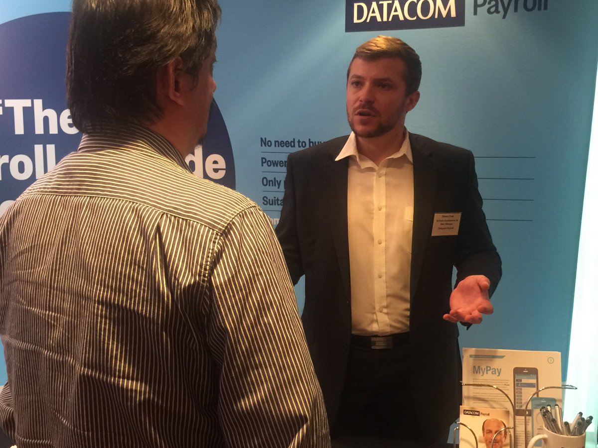 Datacom's tweet photo. At the #CFOSeries Symposium in Melbourne today. We're talking with CFOs about the future of finance plus how to move from financial controller to value creator and strategist using our #DataPay and #EasiPay solutions. 
#PayrollThatEngagesEmployees #PayrollProcessing #HR #tech https://t.co/EA9shxeEoG