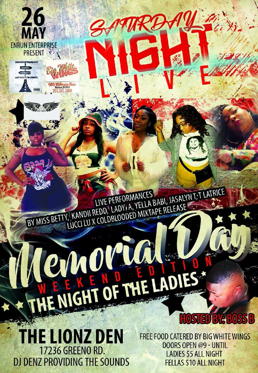 EnrunEnterprise's tweet photo. #SaturdayNightLive
#LadiesNight
#MemorialDayEdition
#BigWhiteWings
#TopFlightSecurity
#Enrun
#WeInMotion https://t.co/bqvKDVIf0N