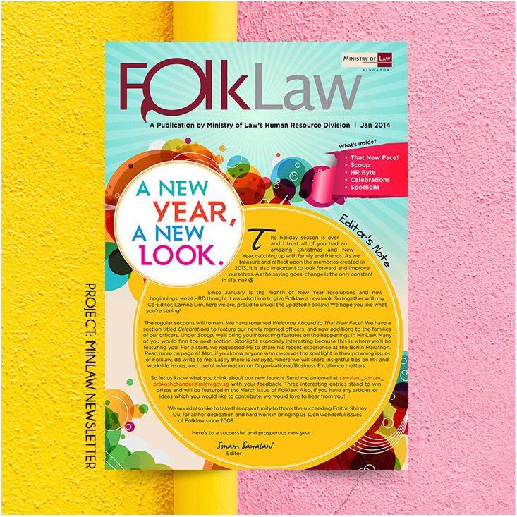creativelemonsg's tweet photo. #CLportfolio: Ministry of Law’s Human Resources Division Newsletter 😎

#newsletter #graphicdesign #printing #posters #backdrop #fliers #brochures #coffeetablebook #booklets #annualreports #prospectus #newsletter #weddingcards #marketingcollaterals #namecards #creativelemonsg https://t.co/AghfFiizTm