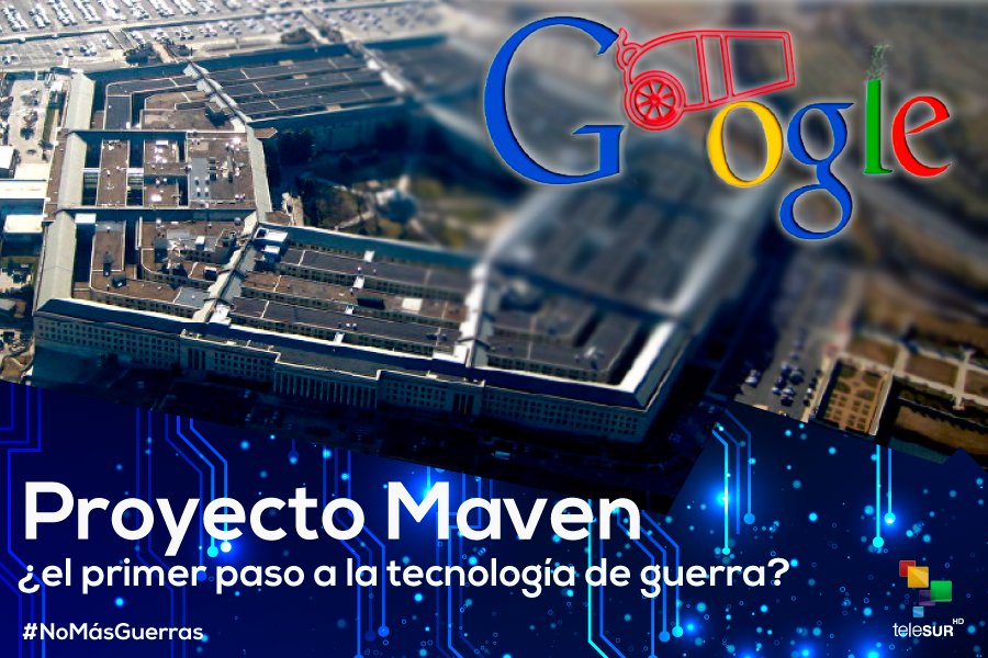 teleSURtv's tweet image. Polémica por #ProjectMaven, una alianza entre #Google y el #Pentágono para potenciar la orientación de los ataques con drones → bit.ly/2khR4GG