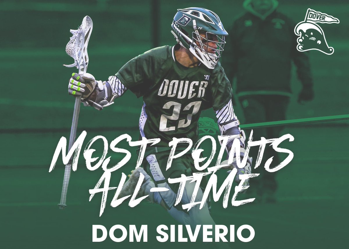 Greenwave_Lax's tweet photo. Congrats to Senior attackman Dom Silverio on breaking the Dover High All-Time Points record with 267 (and counting...) CONGRATS!! https://t.co/zYBo8sPcvH