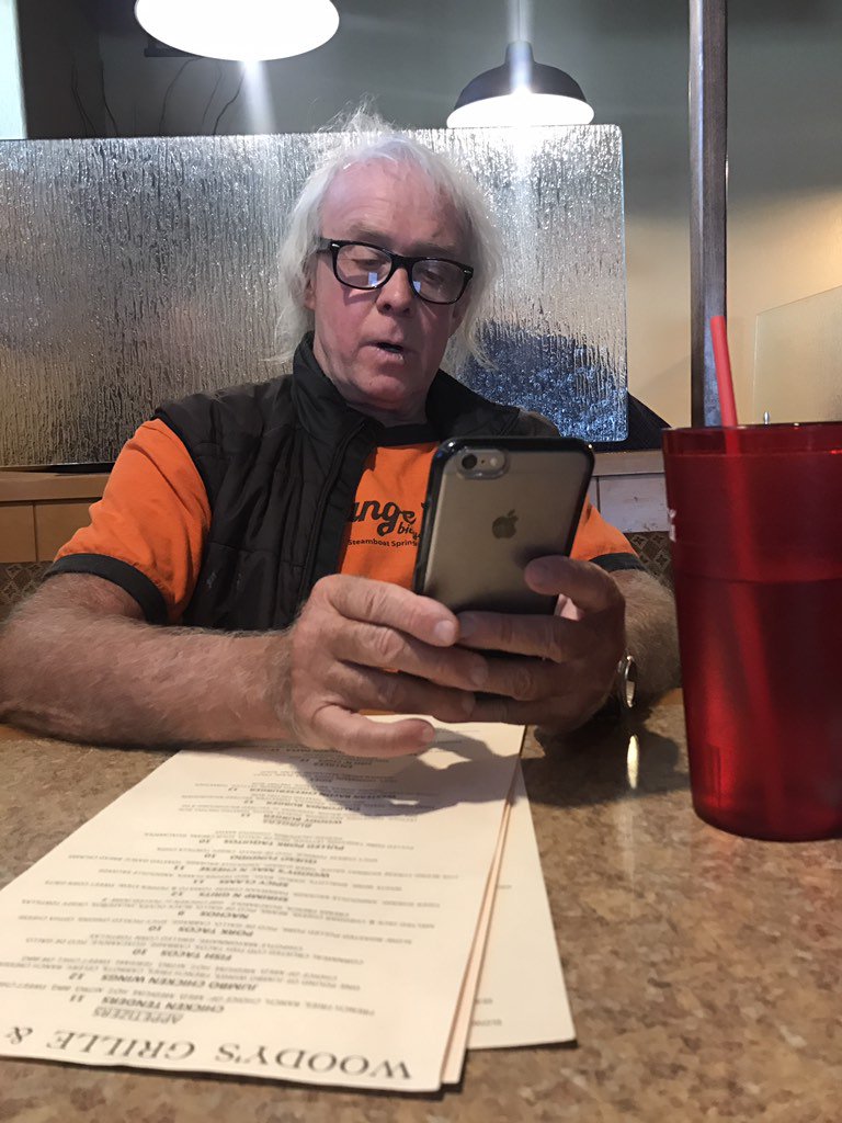 Worthy sighting at lunch today.   Had a chance to share our race ideas.