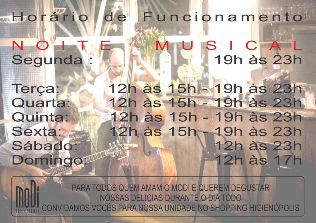 ModiGastronomia's tweet photo. Atenção! O MoDi da R. Alagoas, 475, tem novos horários de funcionamento. Confi... https://t.co/bnlB5WB39m https://t.co/q1Ts7OITXb