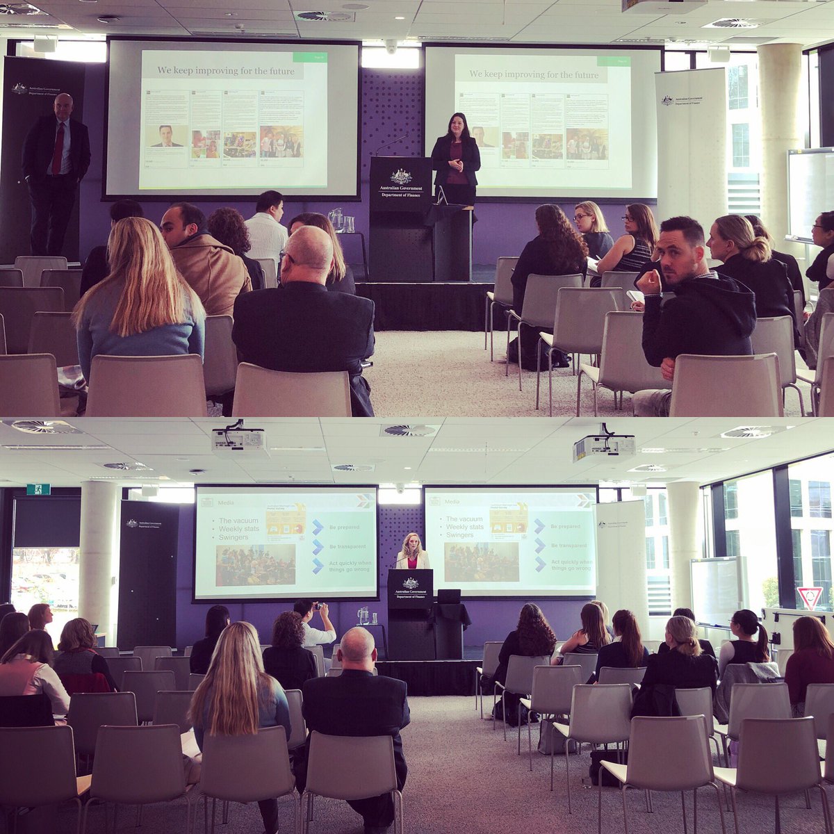 mandyintransit's tweet image. Good turn out at today’s #ComCAN meeting! Presentations from @HumanServicesAU and @ABSStats on their their innovations in gov communications #comms @ausgovsocmed #govsocmed