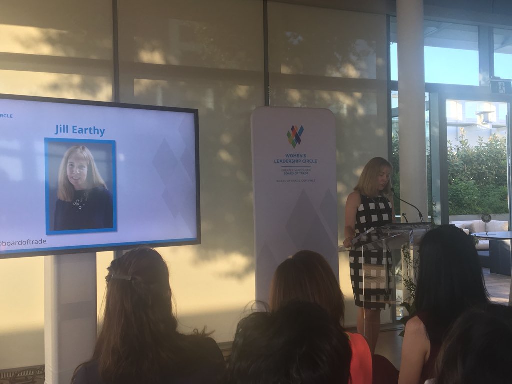 Mark of an incredible leader? Someone who brings along others with her, acknowledges her collaborators and community, and sends a cheers to future women working towards making diversity happen ❤️❤️❤️ deep appreciation for you <a href="/jearthy/">Jill Earthy</a>! #wlcircle <a href="/BoardofTrade/">Greater Vancouver Board of Trade</a>