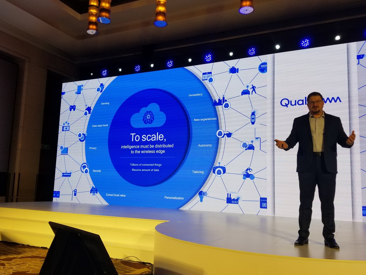 Today AI is mostly associated with the cloud, however, to scale it must push all the way to the edge @cristianoamon @Qualcomm #AIDAY #AIATTHEEDGE