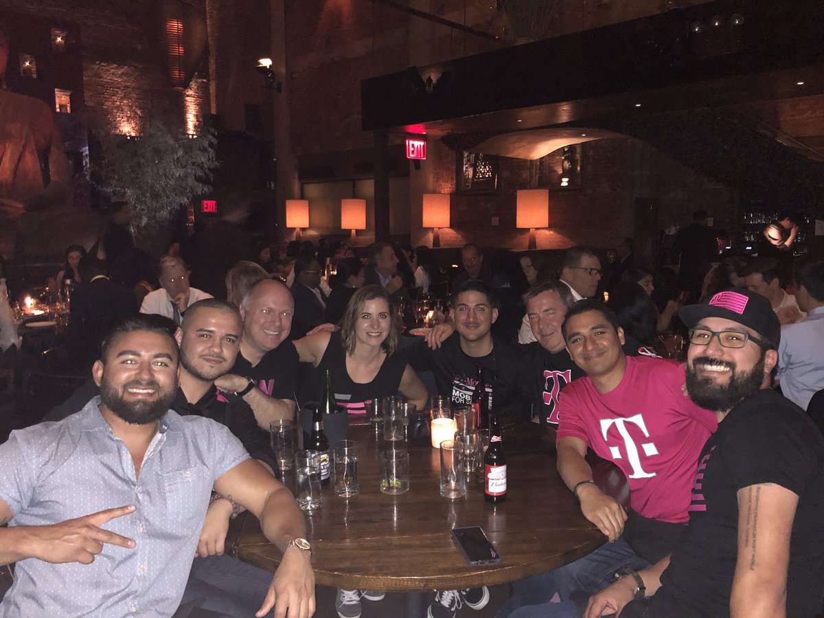 Having dinner with the Vice President of T-Mobile talking about #military and business opportunities @gq01esq <a href="/JonFreier/">Jon Freier</a> <a href="/JohnLegere/">John Legere</a> <a href="/SamSindha/">Sam Sindha</a> <a href="/Nina_hontas/">Nina</a> <a href="/rlobatojr/">Robert Lobato Jr.</a> <a href="/smccloskey30/">Sean McCloskey</a>