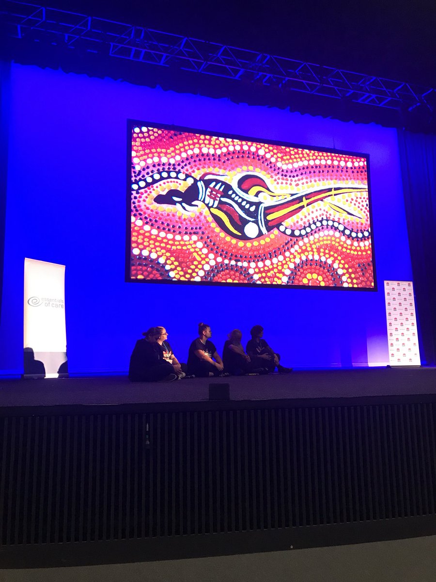 ProfBrendan's tweet photo. A privilege to hear the ‘Dreamtime story’ of K McGuinness’ transition into nursing as an #Aboriginal woman #inspiring #grounding #respectingthepast #essentialsofcare @NSWHealth @annalousia61 @DebraThoms @JanDewing @QMUniversity @QMUBScHonsNurs https://t.co/955ntmcRAc