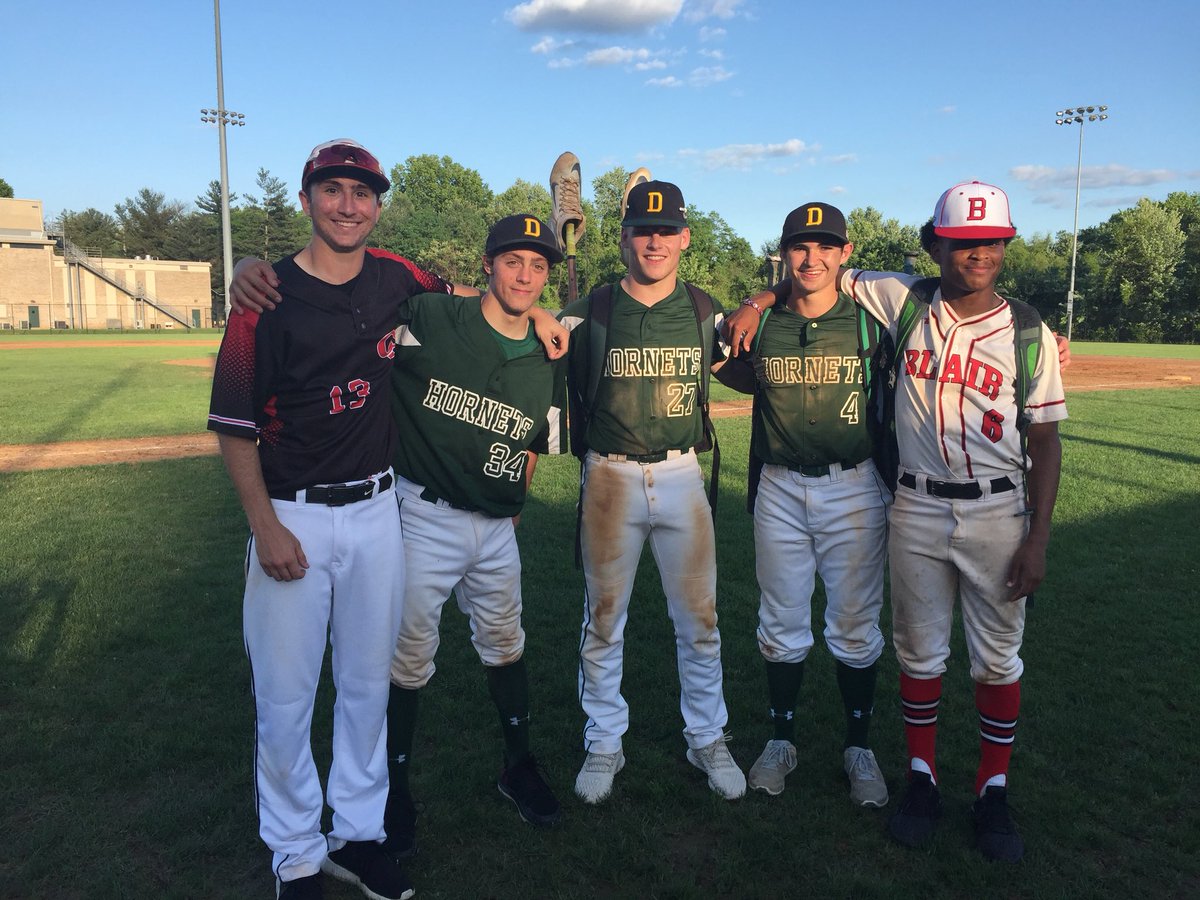 coach12blake's tweet photo. Lots of fun tonight watching these 3 Seniors play in the Montgomery County Senior All-Star Game. @ethanw_45 &amp; @ManionConnor pitched 2 scoreless innings. Hitting E w/ a BB and double and CJ w/ a single. @bradleyjamison6 threw 1 runner out and managed his teams pitchers to 7-1 W! https://t.co/spxh2MdHzX
