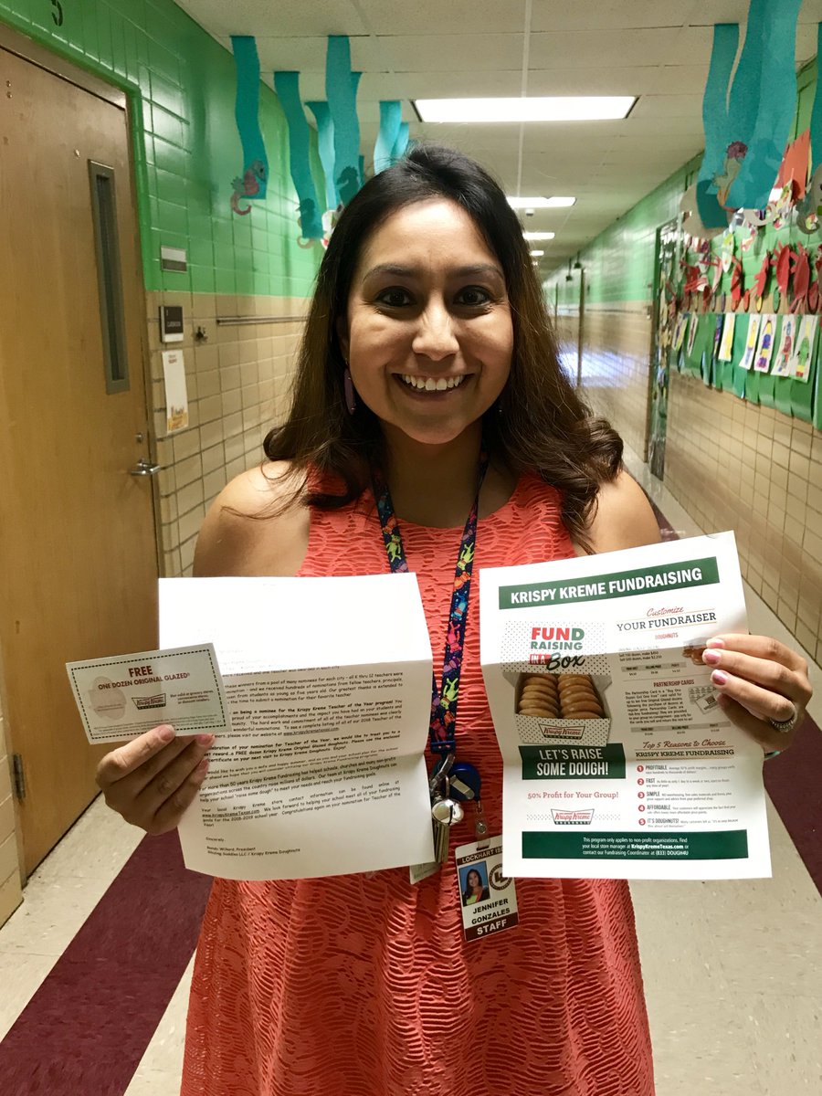Jennifer Gonzales celebrated Krispy Kreme recognition... she was doing the happy dance ! #CFESproud