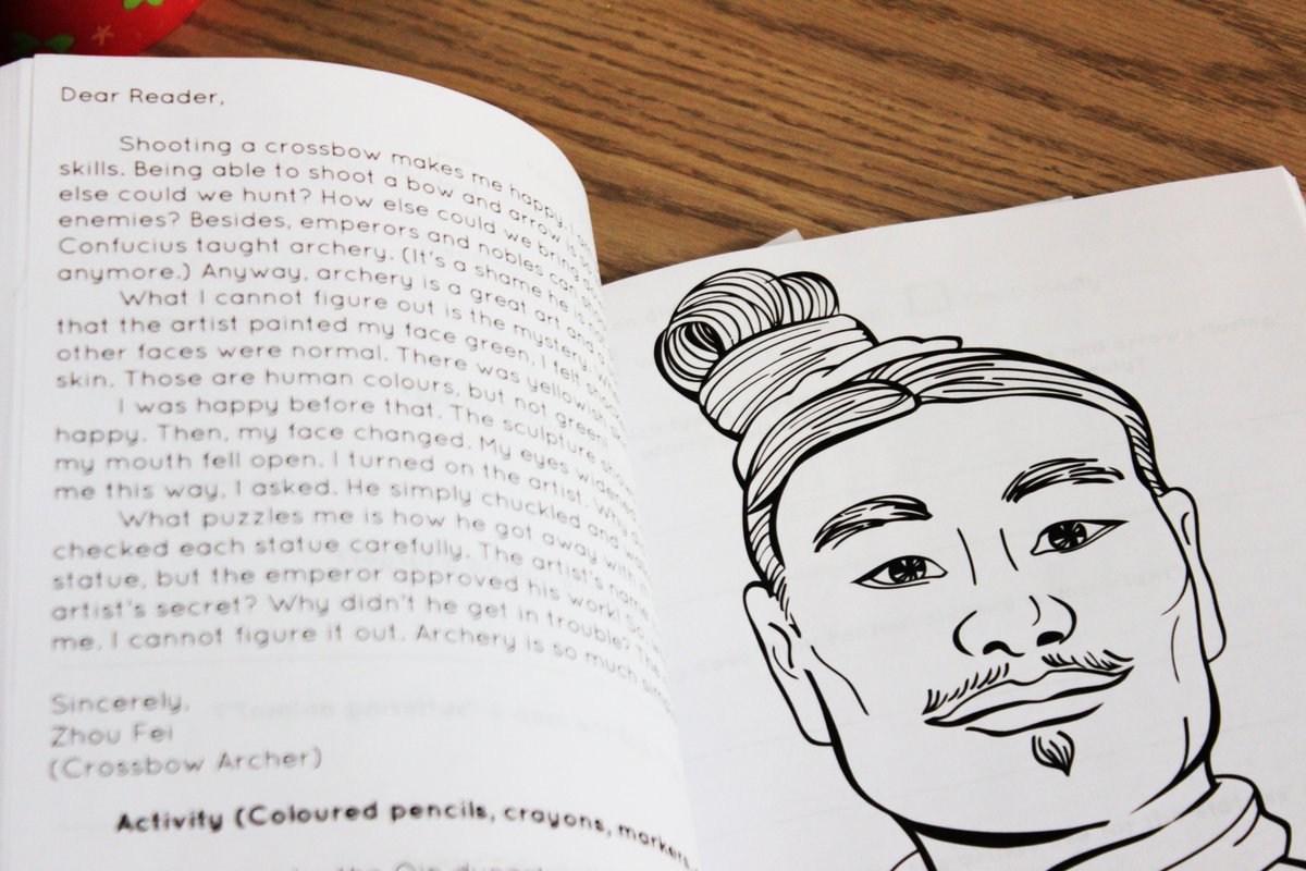 ExplorinCulture's tweet photo. Book Two of Colouring Ancient China is ready! Read 18 personal letters from ancient Chinese warriors, construction workers, and even a prisoner! Complete #art and #math activities. This is Chinese history brought to life! Stay tuned for more details! #global #socialstudies https://t.co/Y7fPr2M825