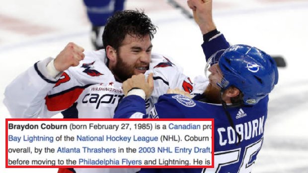 Bardown On Twitter Braydon Coburn S Wikipedia Page Received A Ruthless Edit After One Sided Fight With Tom Wilson More Https T Co Yujq92bjr6 Https T Co Wcahslopwa