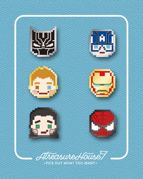 atreasurehouse7's tweet image. RT) 마블 캐릭터 도트 뱃지의 수요조사를 진행합니다! 캡틴아메리카/아이언맨/토르/로키/블랙팬서/스파이더맨 6종이며 수량 충족되는 캐릭터만 제작 들어가요😂 기간은 ~6/1까지입니다. 제작에 들어가면 리트윗 한 분 추첨해 도트 뱃지 2개 보내드려요~
수요조사 링크: naver.me/GYOzencw