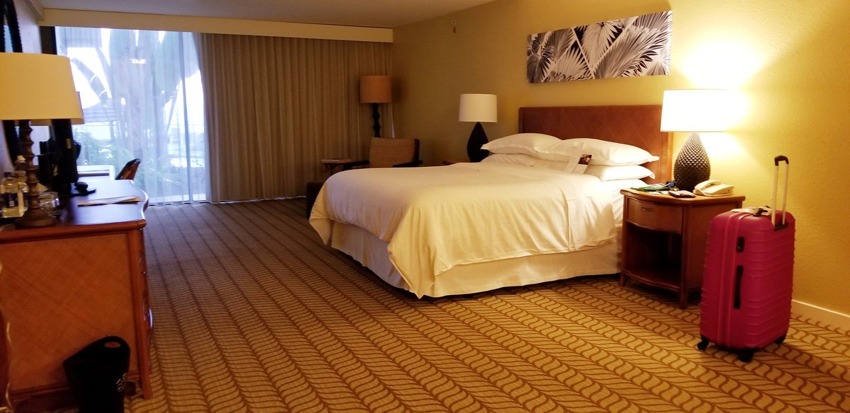 MamasGeeky's tweet photo. Our hotel room at the @SheratonKona is huge! Love the ocean view! Thanks for this trip @AmTourister, my sunset luggage looks great here!
#Hawaii #AmTourister #PackMoreFun #7WordSweepstakes https://t.co/BgOHHikYa4