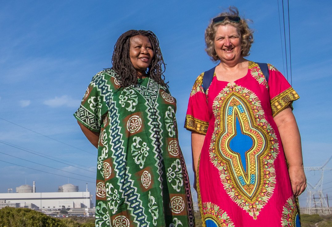goldmanprize's tweet photo. Get Involved: Follow Prize winners Makoma Lekalakala & Liz McDaid's organizations @Earthlife_JHB and @SAFCEI to support the #greenenergy movement in #SouthAfrica. https://t.co/UlYpK6dlOE #Renewables4SA #NoNukes #WomenBuildingPower https://t.co/c4E9nJSz2y