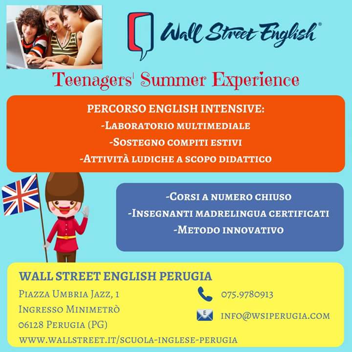 WSEPerugia's tweet photo. Stai cercando corsi estivi per teenagers?
La scuola sta per finire e WSE Perugia offre percorsi intensivi per i tuoi ragazzi! 
Info e costi 075/9780913
#summer #teenagers #english https://t.co/DuRwHeoZpk