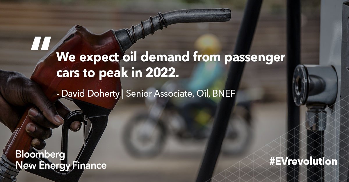 As EV sales surpass 50% of all new vehicles sold by 2040, we expect 7.3mn barrels per day of transport fuel will be displaced.

Learn about key topics-EV sales, batteries, oil &amp; e-buses, to name a few-in the public report of our EV Outlook: bloom.bg/2GLhzgL #EVrevolution