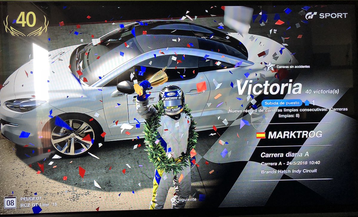 Seguimos sumando! Y 8 consecutivas! Fast &amp; Clean, ValiantZ Simracing Team! @ValianTZGTsport #PS4share <a href="/PlayStationES/">PlayStation España</a> <a href="/thegranturismo/">Gran Turismo</a>