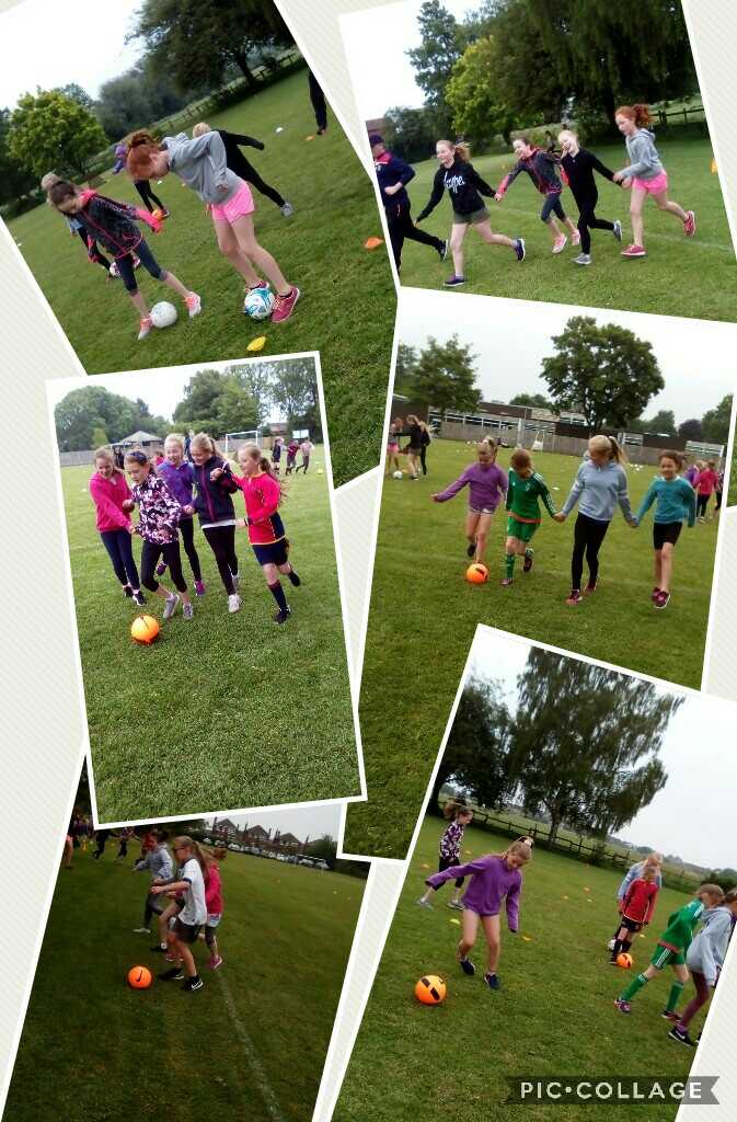 CarnarvonKS2's tweet photo. Y5 girls enjoying some football. Thank you to Wildcats for coaching us this morning! https://t.co/jGmMbbdCbz