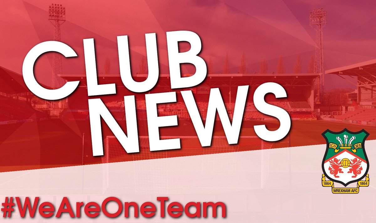 Wrexham_AFC's tweet photo. 🔴⚪️ NEWS | Wrexham to visit @telfordutd for pre-season friendly. 

Read more 👉🏻 https://t.co/f1ubSBz8gJ #WeAreOneTeam https://t.co/Chb39GXfXv