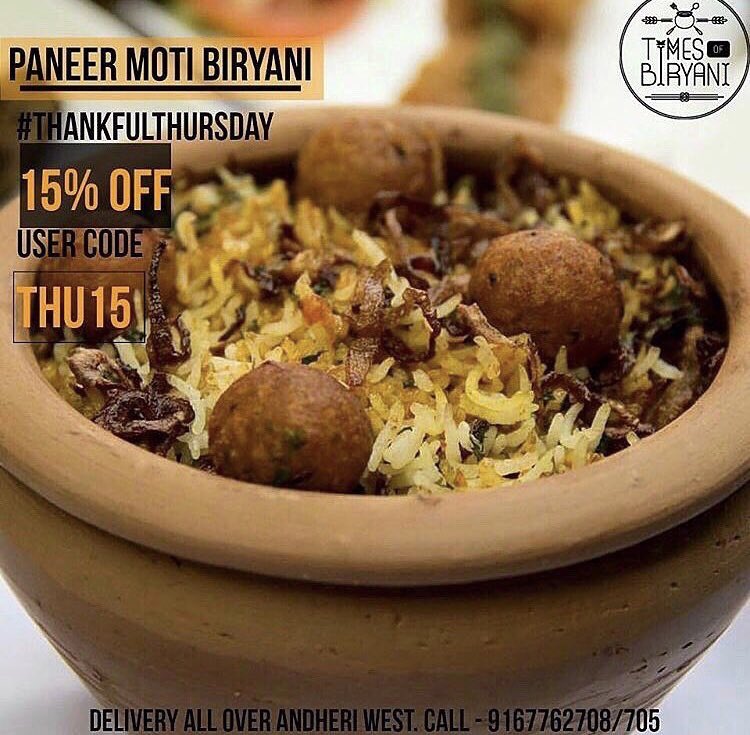 timesofbiryani's tweet photo. Flavours that will surely kill your mid week stress.
#keepordering #timesofbiryani
.
.
.
.
.
#foodforthought #loveforfood #food #foodie #foodlover #mumbai #mumbaikar #mumbaifoodie  #foodlove #kebabs  #mumbaidiaries #andheri #chicken #biryani #houseparty #offers 
#thankfulthursday https://t.co/06ra8oopYg