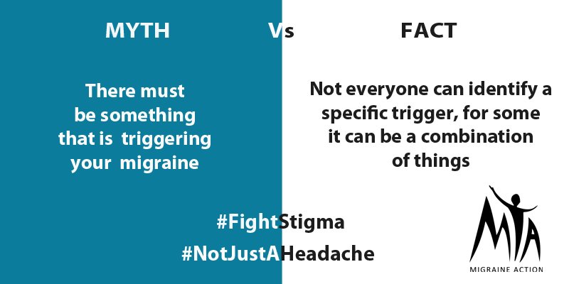 #Migraine  is a very individual condition and what #triggers them is not always  identifiable. For some people it can be a particular trigger or a  combination of trigger that sets of their attacks, however these can  change overtime and the list of triggers can be endless!