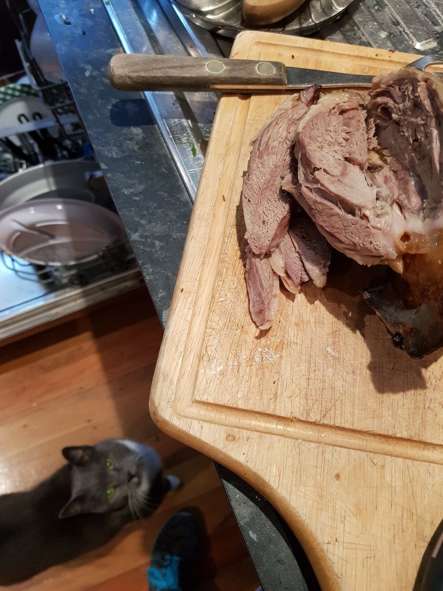 FiWindle's tweet image. Dinner a hit at our place tonight. Leg of lamb with smashed vege (kumara, broc, cauli) + feta, mint, garlic with warm tomato vinaigrette. Thanks for the inspo @nadialimchef @MyFoodBagNZ #NationalLambDay #WayToGrow #LiftYourLamb #NZLamb #CatsLoveLambToo #CatsOfTwitter