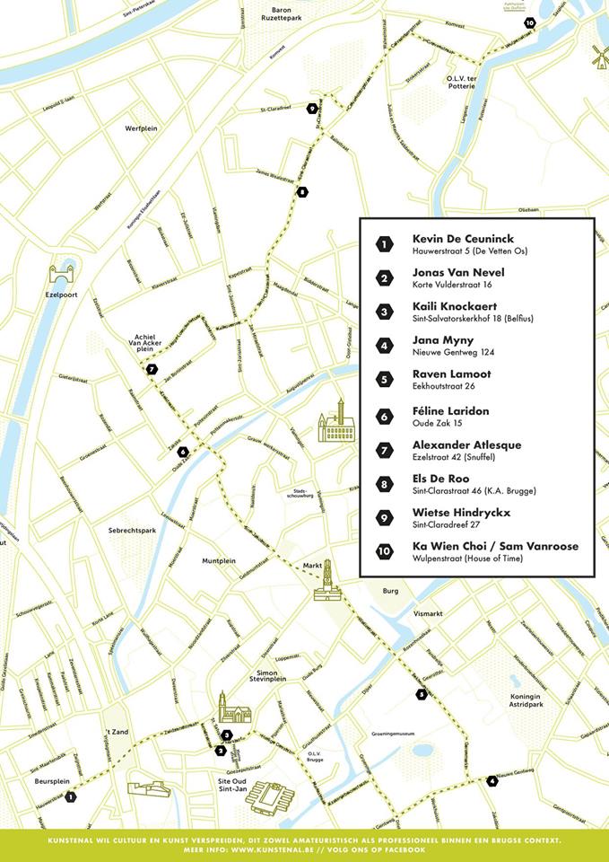 Project tijdens de #Triënnale 'inspired by' de Bruggeling: naast de officiële Triënnale route heeft #Kunstenal een 'off-parcours' uitgestippeld waar jonge #kunstenaars aan bod komen. Lees er alle over op kunstenal.be, haal het in één van de verdeelpunten en ga op pad!