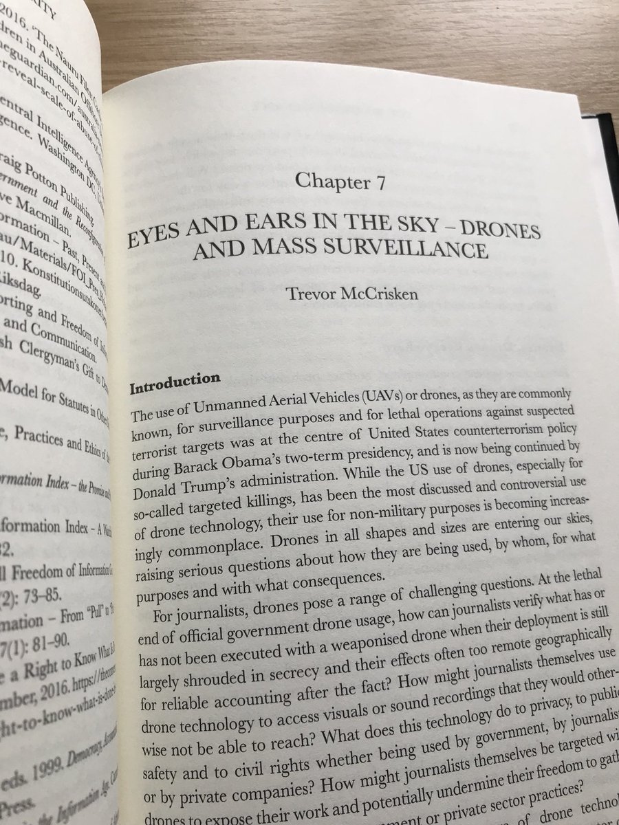 TrevorMcCrisken's tweet photo. Print copy has arrived! #inthenameofsecurity #drones #dronejournalism #internationalsecurity #security @PAISWarwick @warwicknewsroom Thanks to our great editor @johanBalance https://t.co/NoLDVgkKCV