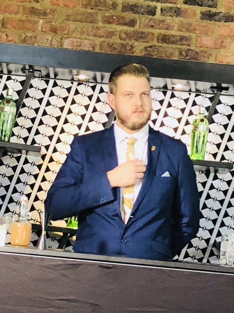WhiskyoftheWeek's tweet photo. One of my favorite mixologist Evert, with his cocktail dedicated to his Oma. #dutchielikeme #2018WorldClassCompetition #WorldClassSA #Berlin2018 #Joburg #Bartenders #Mixology #TrueSpirit #Cocktails https://t.co/VuhtjbMMem