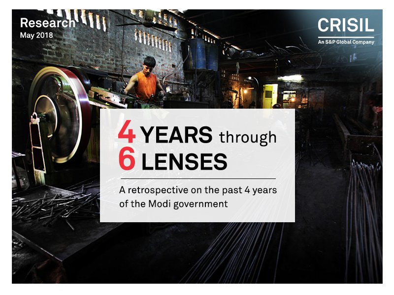 #CRISIL’s latest premium report is a retrospective of the past four years of the #Modi government, analysed through the lenses of employment, investment, manufacturing, rural economy, financial inclusion and taxation.

Get your copy today: bit.ly/Report-4YearsT…