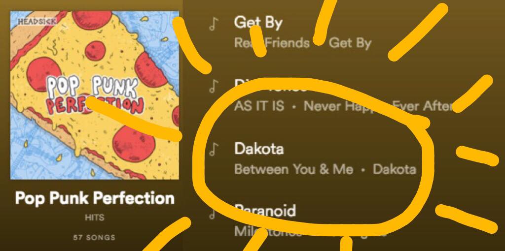 BYAMAUS's tweet photo. Dakota got added to the Pop Punk Perfection playlist on Spotify! Go give it a spin. https://t.co/MRlbU0rlDF https://t.co/9RJytV20NS