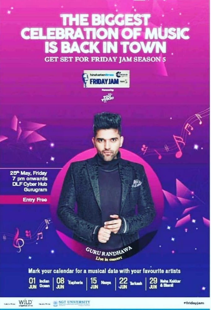 LatinaTurk's tweet photo. via @Acapellaproduct
Be ready DLF Cyberhub Gurgaon to witness the Live performance of @GuruOfficial tomorrow 🔥
25th May 7:00PM onwards. 🙏
#Acapellaproductionsinc
#Gururandhawa
#Hindustantimes #Fridayjam @hindustantimes @GsChandhok #jassisingh https://t.co/l274BcNjwl