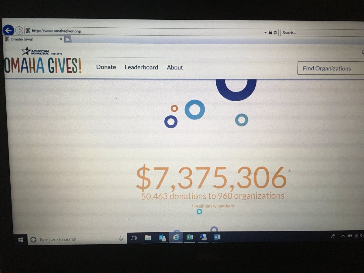 sboydomaha's tweet photo. Utterly amazing Omaha!  Thank you to each and every one of you for being forces for good today and throughout the year (hint, hint - you can give through the omaha https://t.co/fLVumgbWiZ web site Year round! ) #OmahaGives #2018 #Gratitude https://t.co/fu4qEMqpU0