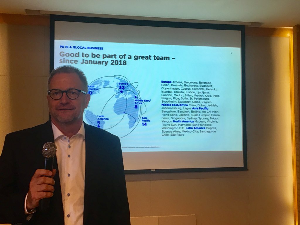 GlobalComPR's tweet photo. Taking clients on a global journey with the GlobalCom PR Network - as presented by Markus Engel, CC Stuttgart @CCPresseportal @PRideen at the #GCPR2018 meeting in Beijing https://t.co/l4215dISRv