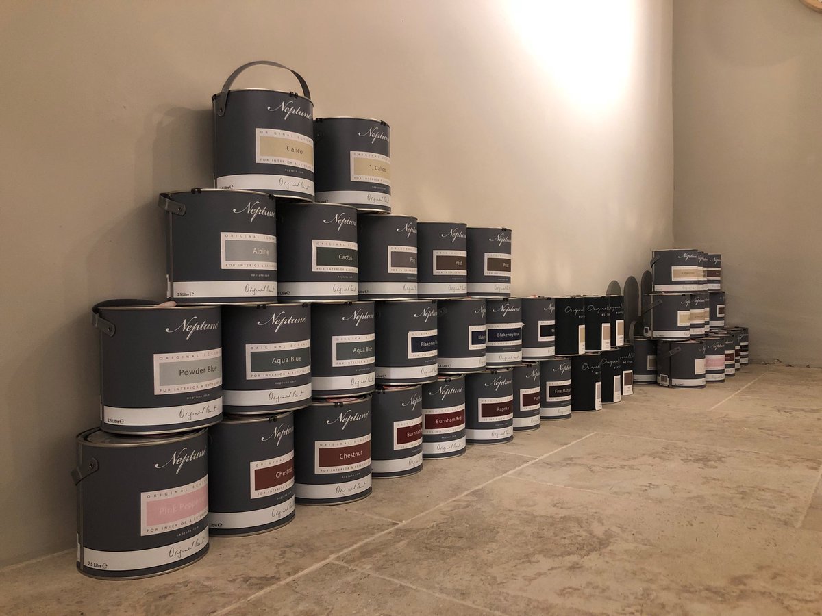 aberfordints's tweet photo. All this Neptune paint has been discounted by 40% due to old labels.  Making way for new samples showroom. https://t.co/Xgx3nctgHp