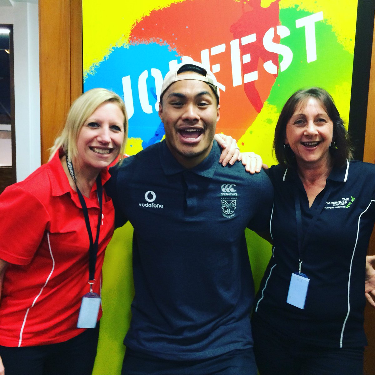 Jonnie from the Warriors is at JobFest!! #retailcareers #JobFest #warriors <a href="/TWG_Careers/">The Warehouse Group Careers</a> <a href="/JobFestAKL/">JobFest</a>