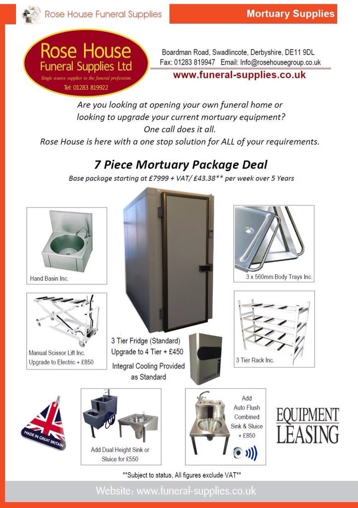 Funeralproducts on Twitter "mortuary package deal A complete all in